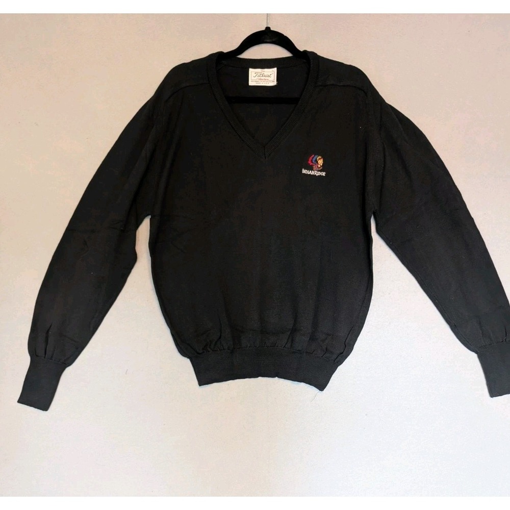 New Vtg Titleist Collection V Neck Cotton Golf Sweater Indian Ridge Large USA‎ - Picture 3 of 9